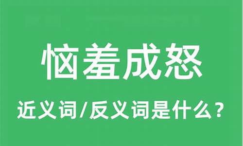 恼羞成怒是什么意思_恼羞成怒是什么意思了