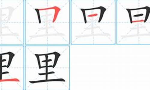 里字的笔顺怎么写_里字的笔顺怎么写图片