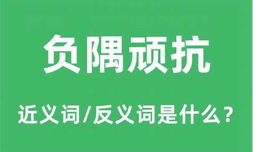 负隅顽抗的意思和造句_负隅顽抗的意思和造句是什么