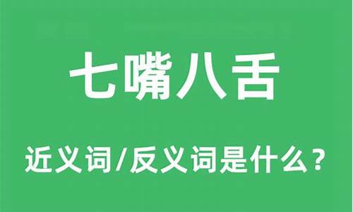 七嘴八舌的意思解释_七嘴八舌的意思解释词语