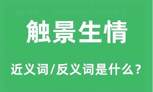 触景生情是什么意思_触景生情是什么意思?